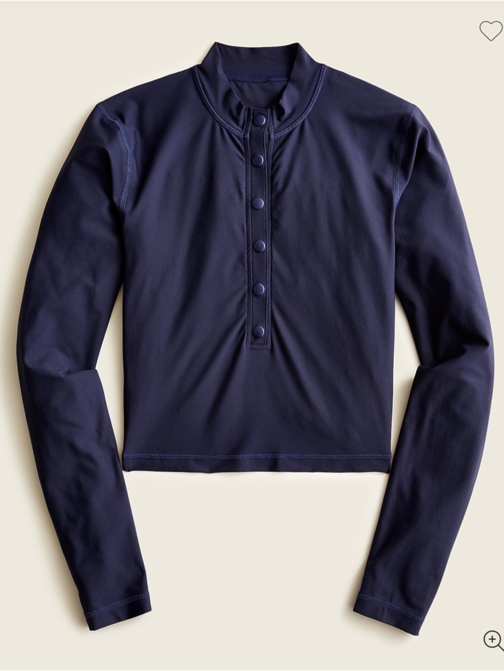 J. Crew Long-sleeve Cropped Rush Guard with Snaps